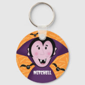 Vampire Dracula Bats Kinder Niedlich glückliches H Schlüsselanhänger (Vorderseite)
