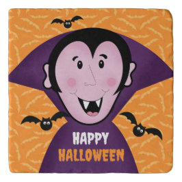 Vampire Dracula Bats Kinder Niedlich glückliches H Töpfeuntersetzer