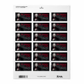 Vampire drinking blood Halloween return address Adressaufkleber (Vorne)