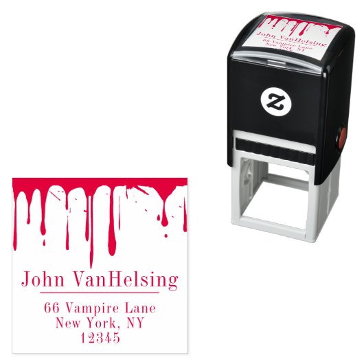 Vampire Dripping Blood - Halloween Bloddy Murder Permastempel (Beispiel)