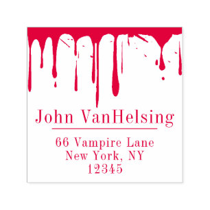 Vampire Dripping Blood - Halloween Bloddy Murder Permastempel