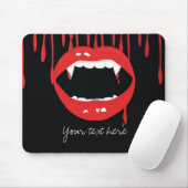 Vampire Dripping Blutes Halloween Teeth Mouse Pad Mousepad (Mit Mouse)