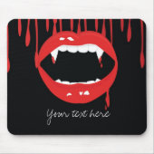 Vampire Dripping Blutes Halloween Teeth Mouse Pad Mousepad (Vorne)