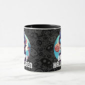 Vampire Eating Candy Happy Halloween Tasse (Zentrum)