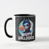 Vampire Eating Candy Happy Halloween Tasse (Links)