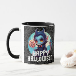 Vampire Eating Candy Happy Halloween Tasse
