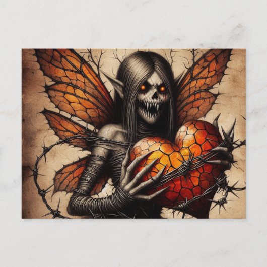 Vampire Elf Horror Postkarte (Vorderseite)