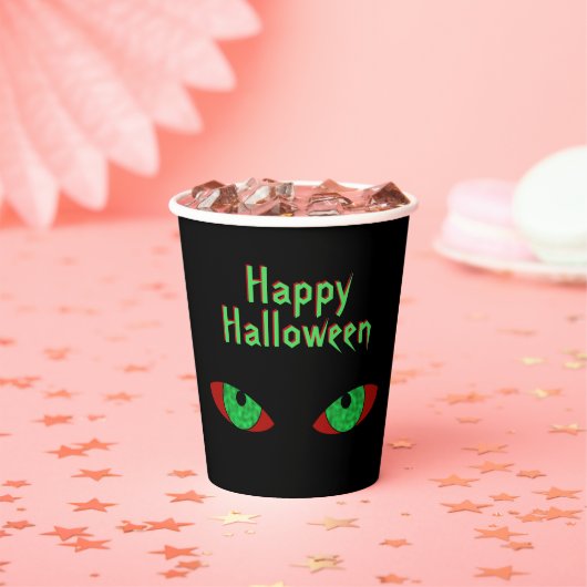 Vampire Eyes Happy Halloween Drink Cup Pappbecher (Insitu)