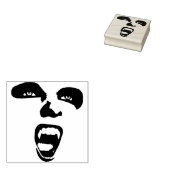 Vampire Face Fangs Horror Gothic Art Gummistempel (Stempel)