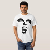 Vampire Face Horror Gotische Originalkunst T-Shirt (Vorne ganz)