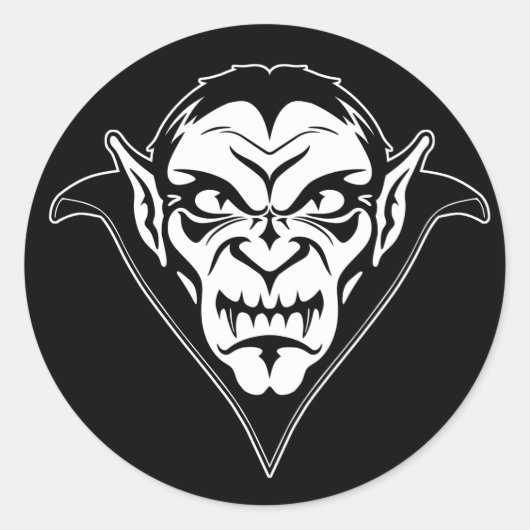 Vampire Face Runder Aufkleber (Vorderseite)