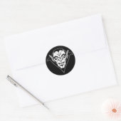 Vampire Face Runder Aufkleber (Umschlag)