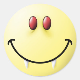 Vampire Face Runder Aufkleber