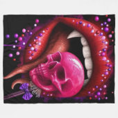 VAMPIRE FANFS und SKULL Fleecedecke (Vorderseite (Horizontal))