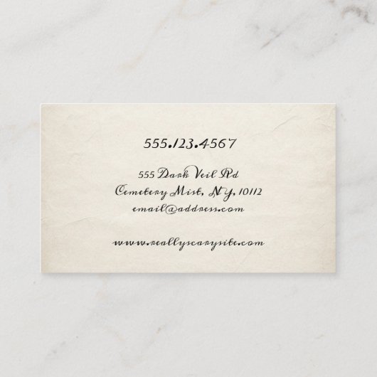 Vampire Fang Bloween Visitenkarte (Rückseite)