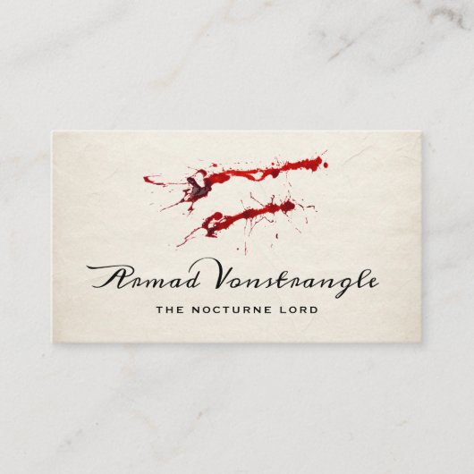 Vampire Fang Bloween Visitenkarte (Vorderseite)