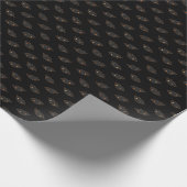 Vampire Fangs Copper Black Halloween Pattern Geschenkpapier (Ecke)