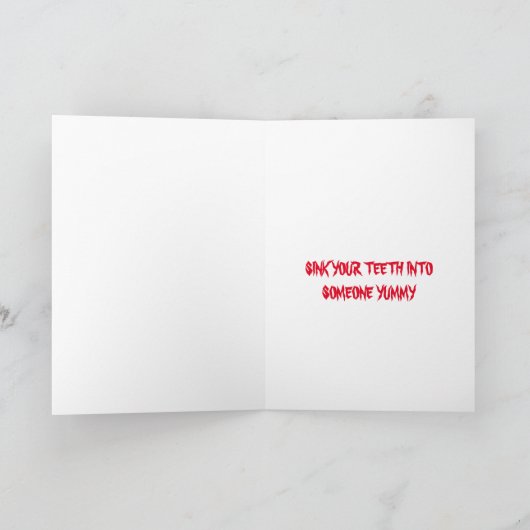 VAMPIRE FANGS CUSTOM HAPPY HALLOWEEN CARD KARTE (Innenseite)