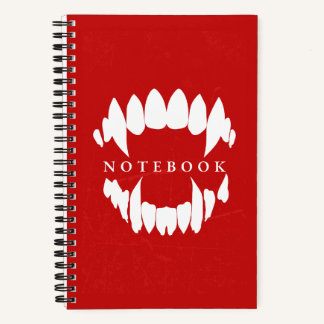 Vampire Fangs Horror Notizblock