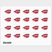 Vampire Fangs Quadratischer Aufkleber (Blatt)