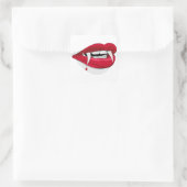 Vampire Fangs Quadratischer Aufkleber (Tasche)