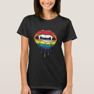 Vampire Fangs Tropfflächen   Edgy Pop Art T-Shirt