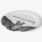 Vampire Fledermaus Halloween Pappteller (Schrägansicht)