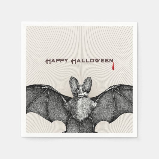 Vampire-Fledermaus-Halloween Serviette (Vorderseite)