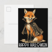 Vampire Fox Feiertagspostkarte (Vorne/Hinten)