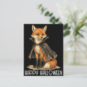 Vampire Fox Feiertagspostkarte (Stehend Vorderseite)
