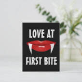 VAMPIRE FRAU RED LIPS LIEBE ERSTE WEBSITE POSTKARTE (Stehend Vorderseite)
