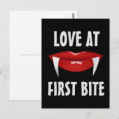 VAMPIRE FRAU RED LIPS LIEBE ERSTE WEBSITE POSTKARTE (Vorne/Hinten)