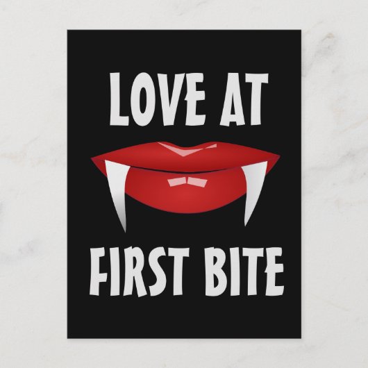 VAMPIRE FRAU RED LIPS LIEBE ERSTE WEBSITE POSTKARTE (Vorderseite)