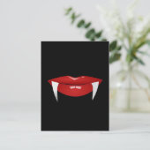 VAMPIRE FRAU RED LIPS POSTKARTE (Stehend Vorderseite)