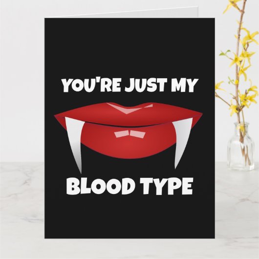 VAMPIRE FUNNY BIRTHDAY GREETING CARD KARTE (Gelbe Blume)