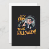 Vampire Funny haben ein Fang-Tastic Halloween Einladung (Vorne/Hinten)