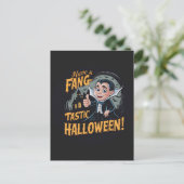 Vampire Funny haben ein Fang-Tastic Halloween Postkarte (Stehend Vorderseite)