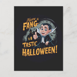 Vampire Funny haben ein Fang-Tastic Halloween Postkarte