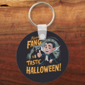 Vampire Funny haben ein Fang-Tastic Halloween Schlüsselanhänger (Rückseite)
