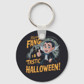 Vampire Funny haben ein Fang-Tastic Halloween Schlüsselanhänger (Rückseite)
