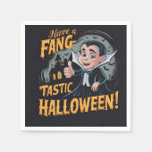 Vampire Funny haben ein Fang-Tastic Halloween Serviette (Vorderseite)