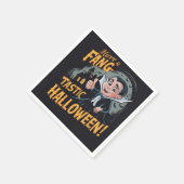 Vampire Funny haben ein Fang-Tastic Halloween Serviette (Ecke)