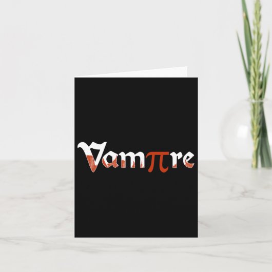 Vampire Funny Halloween Pi Day Joke Kostüm Math G Karte (Vorderseite)