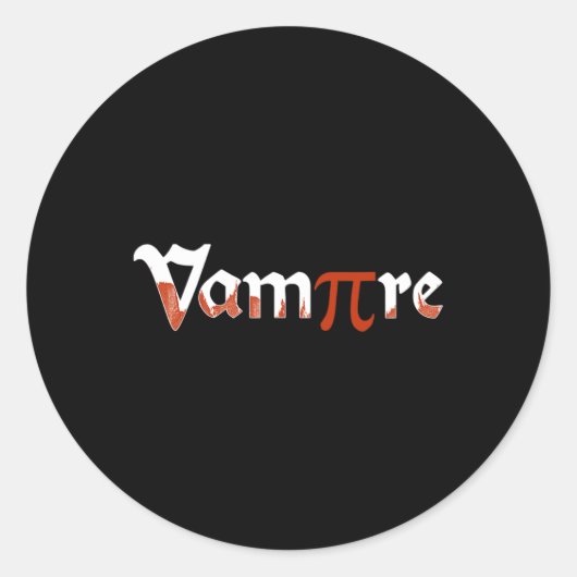 Vampire Funny Halloween Pi Day Joke Kostüm Math G Runder Aufkleber (Vorderseite)
