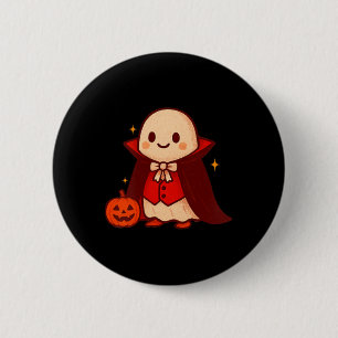Vampire Ghost Shirt Niedlich Dracula Halloween Pum Button