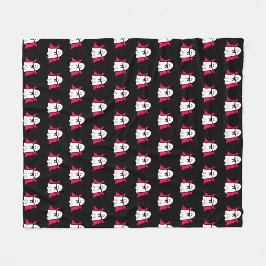 Vampire Ghosts on Black Fleecedecke (Vorderseite (Horizontal))