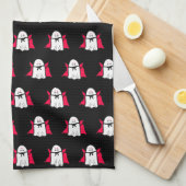 Vampire Ghosts on Black Geschirrtuch (Viertel Falte)