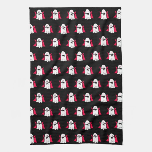 Vampire Ghosts on Black Geschirrtuch (Vertikal)