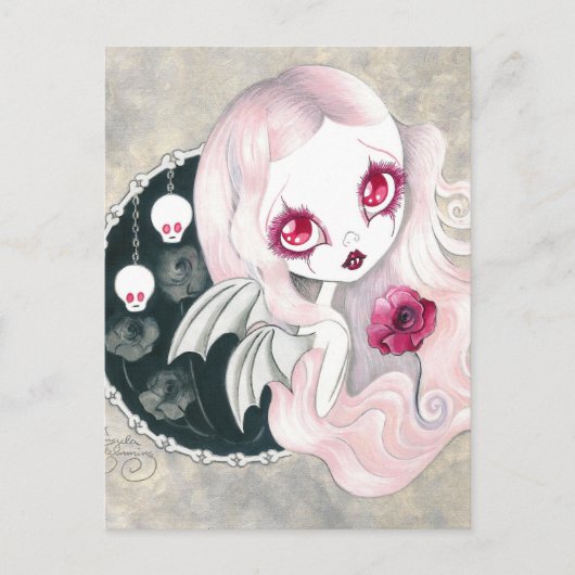 Vampire Girl: "Arabella" Postkarte (Vorderseite)