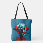 Vampire Girl Cartoon Whimsigoth Funny Goth Tasche (Rückseite)